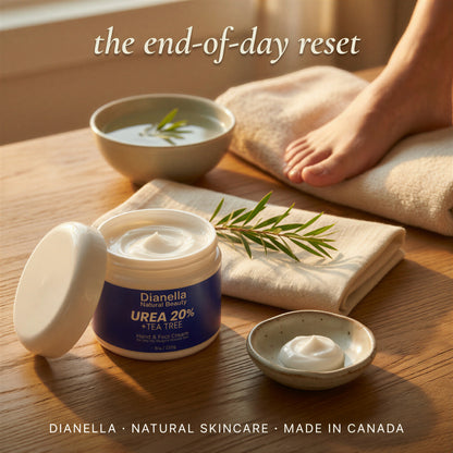 Urea 20% + Tea Tree Hand & Foot Cream for Dry, Cracked Skin - 8oz