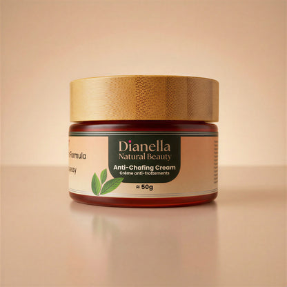 Dianella Anti-Chafing Cream jar on a beige background