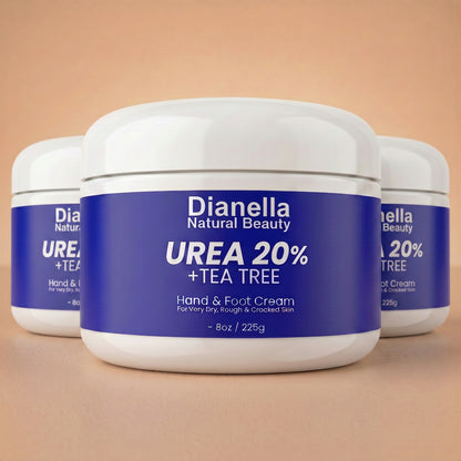 Urea 20% + Tea Tree Hand & Foot Cream for Dry, Cracked Skin - 8oz