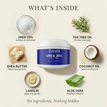 Urea 20% + Tea Tree ‎ ‎ ‎ ‎ Hand & Foot Cream 8oz
