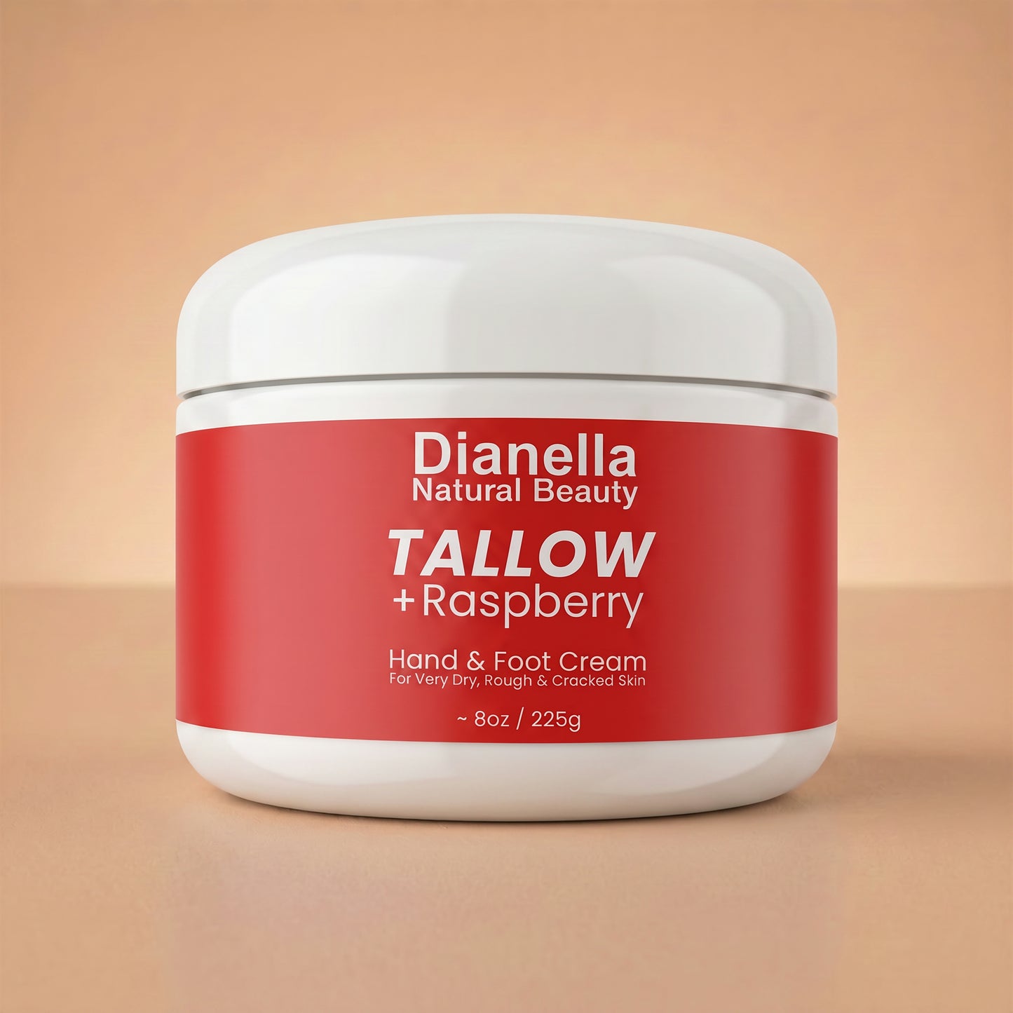 Tallow + Raspberry Hand & Foot Cream for Deep, Lasting Hydration - 8oz