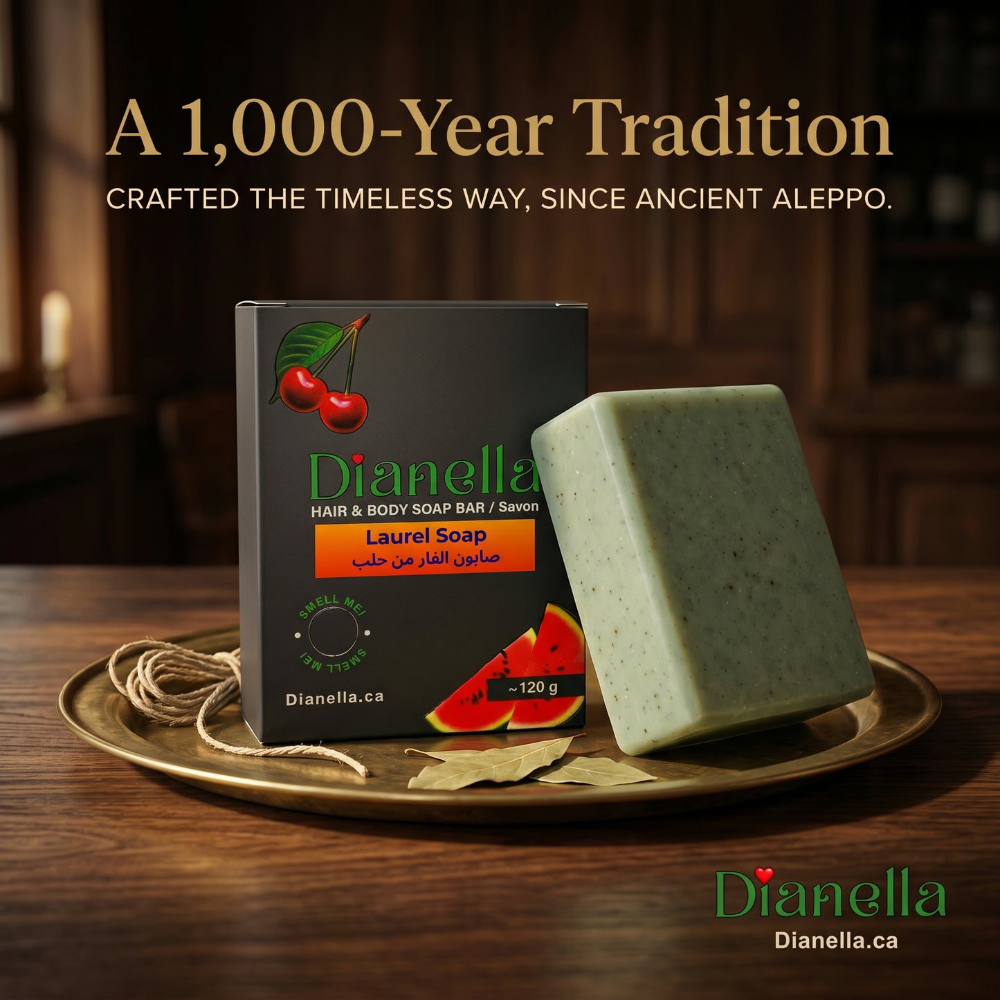 Aleppo Soap Bar — Olive & Laurel Oil for Face, Body & Hair